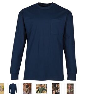 RedHead Men's Dark Blue Long Sleeve Tee
